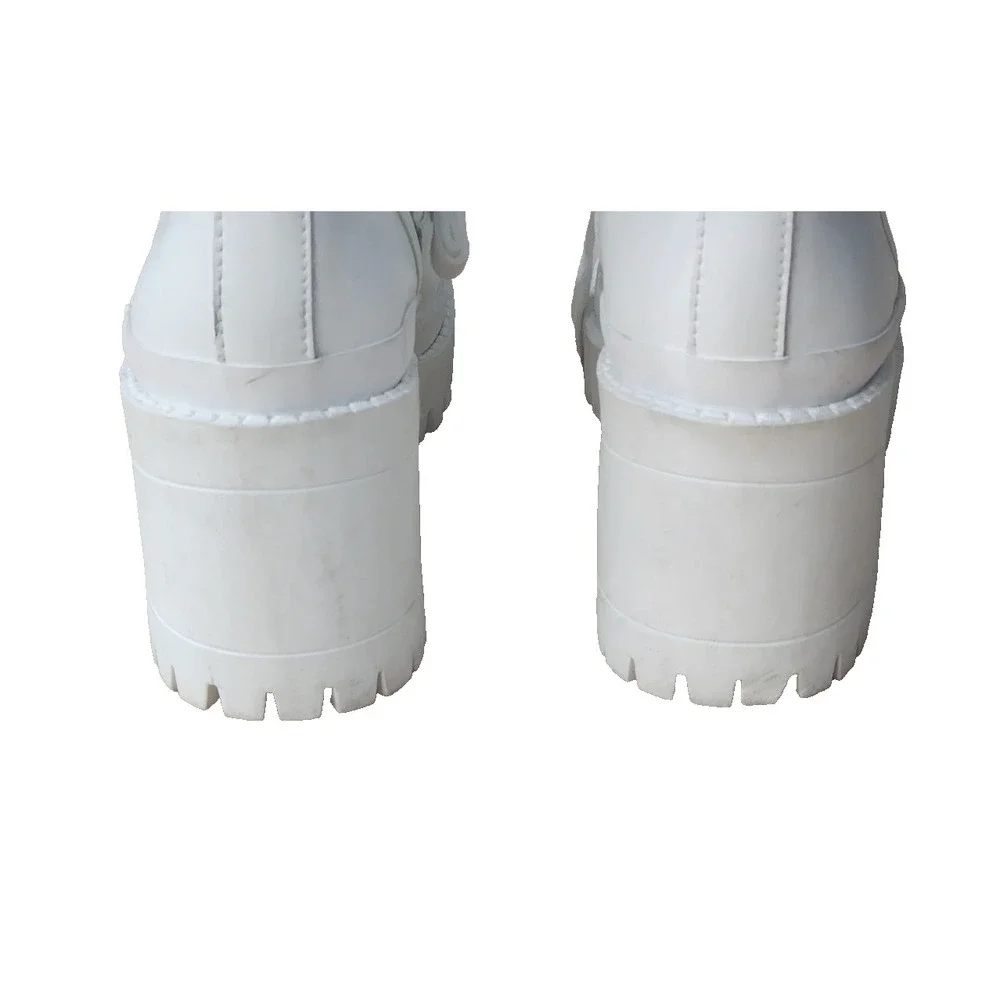 Steve‎ Madden Women's Bloomed White BL000361 Leather Lace-Up Boots Size 7.5 - Picture 14 of 16